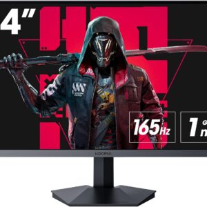 KOORUI 24 Inch Gaming Monitor, 165Hz, FHD 1080p, 1ms, IPS, Adaptive Sync, HDMI/DP, Tilt Adjustable, Eye Care, VESA Wall Mountable
